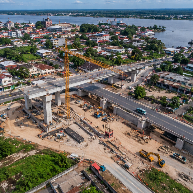 Toma aérea de proyectos y obras