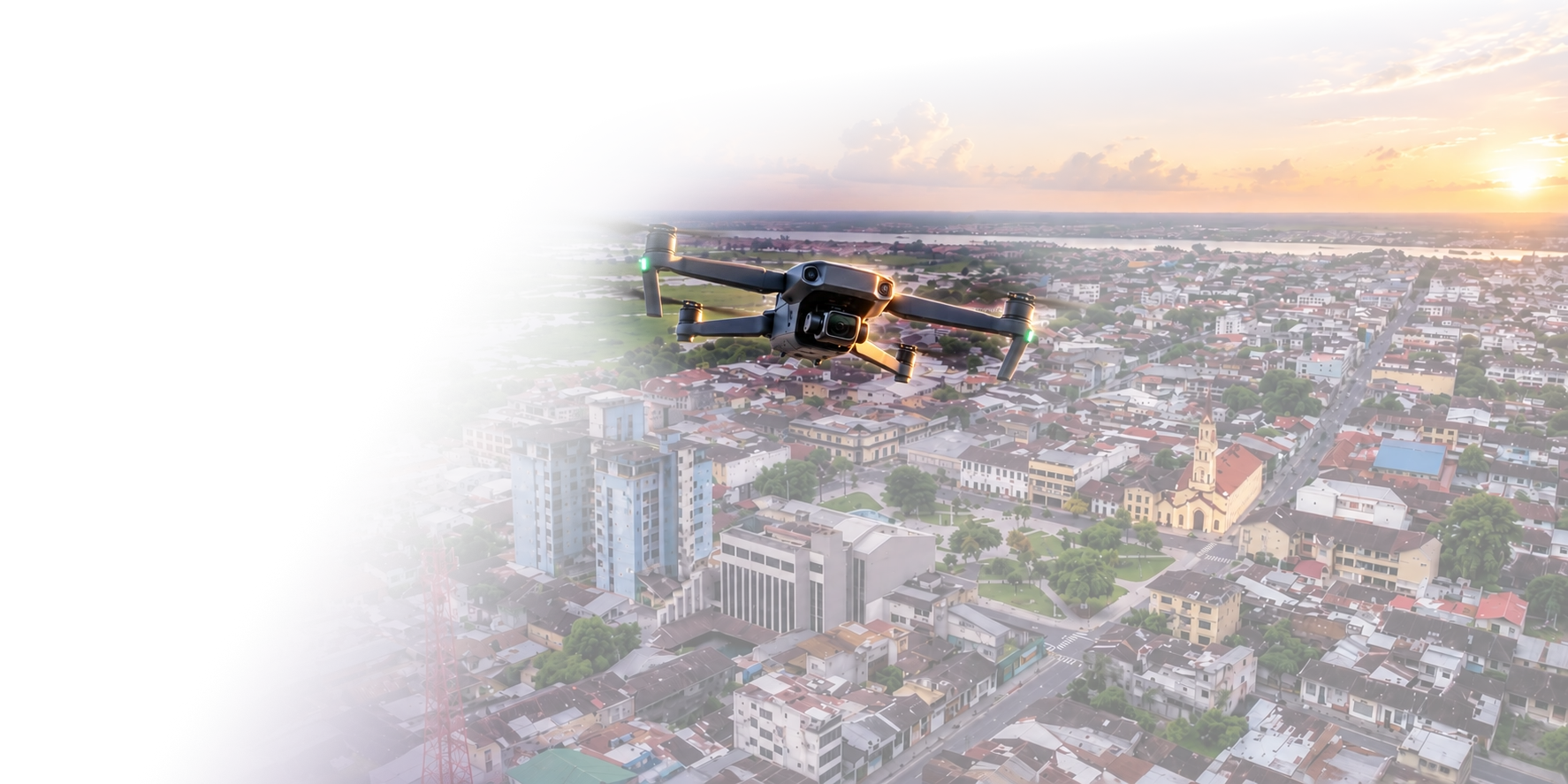 Toma aérea con dron en Iquitos